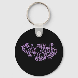Cat Lady Purple Key Ring
