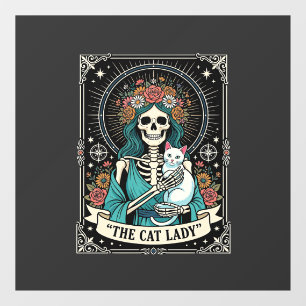Cat Lady Skeleton Tarot Floral Gothic