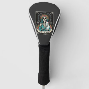 Cat Lady Skeleton Tarot Floral Gothic Golf Head Cover
