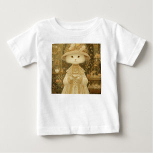 Cat Lady Snow – Victorian Cat with Teacup Baby T-Shirt