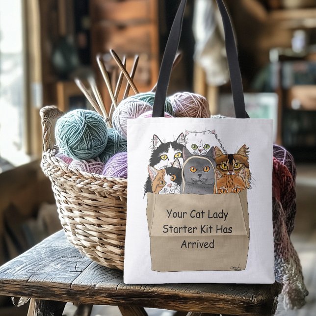 Cat Lady Starter Kit  Tote Bag (Creator Uploaded)