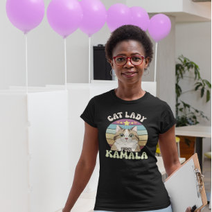 Cat lady supports Kamala T-Shirt