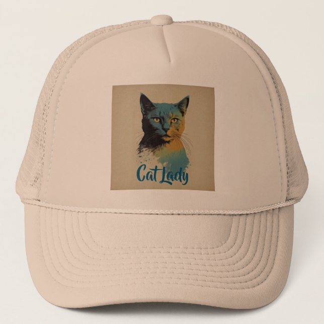 Cat Lady Trucker Hat (Front)