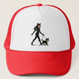 Cat Lady - Tuxedo Cats Lover - Comic Art Graphic Trucker Hat