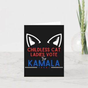 Cat Lady Voting Kamala Harris Dog Mum Vote Blue 20 Card