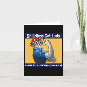 Cat Lady We're Not Going Back Kamala Harris 2024 Card