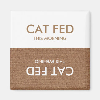 Cat Last Fed... Evening & Morning Reminder Magnet