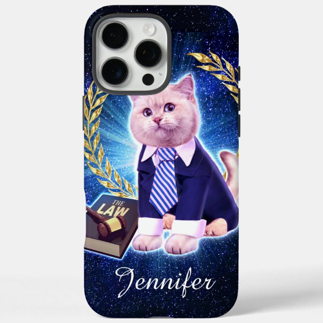 Cat lawyer in space                                Case-Mate iPhone case (Back)