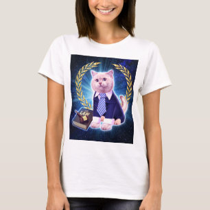 Cat lawyer in space                                T-Shirt