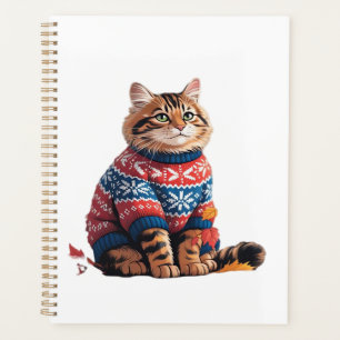 Cat Leaf Fall Hello Autumn Funny Cat Kitten Lover Planner