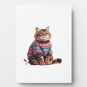 Cat Leaf Fall Hello Autumn Funny Cat Kitten Lover Plaque