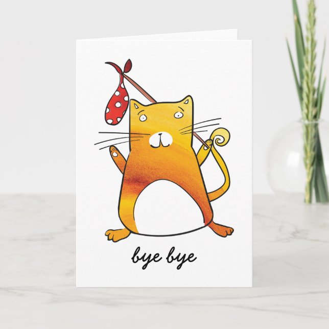 Cat leaving card (Front)