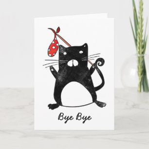 Cat Leaving Card