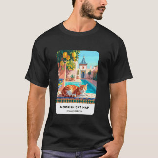 Cat Lemon Moroccan Courtyard Pool Relax Calm T-Shirt