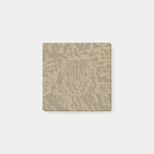 Cat  leopard print 3 x 3 post-it notes (Front)