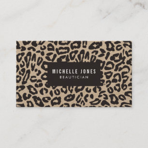 Cat Leopard Print Designer Stylist Business Cards