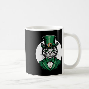 Cat Leprechaun Cat Lover Shamrock St Patrick's Day Coffee Mug
