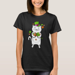 Cat Leprechaun Cat  Shamrock St Patrick's Day T-Shirt