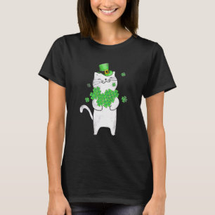 Cat Leprechaun  Cat  Shamrock St Patrick's Day T-Shirt