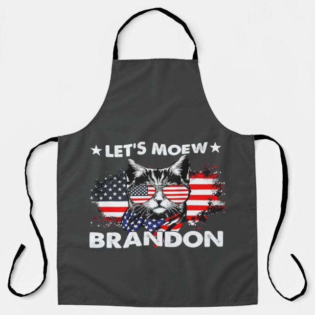 Cat Lets Meow  Apron (Front)