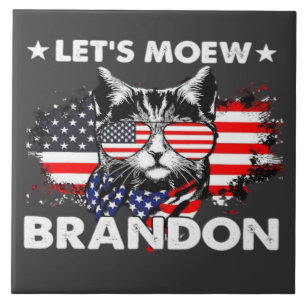 Cat Lets Meow Ceramic Tile