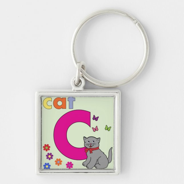 Cat Letter C Key Ring (Front)