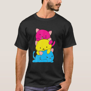 Cat Lgb Pansexual Flag Cats Lgbq Pride Month T-Shirt