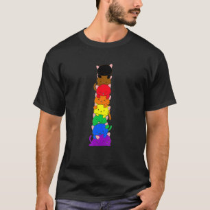Cat Lgb Philadelphia Flag Cats Lgbq Pride Month T-Shirt