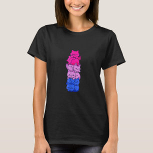 Cat Lgbt Bisexual Flag Lgbt Pride Gay T-Shirt