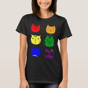 Cat LGBT Flag Gay Pride Transgender Rainbow Lesbia T-Shirt
