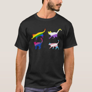 Cat Lgbt Trans Asexual Nonbinary T-Shirt