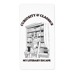 Cat Librarian Aesthetic Art Poster 