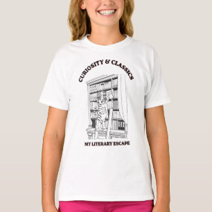 Cat Librarian Aesthetic Art Poster  T-Shirt