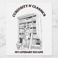 Cat Librarian Aesthetic Art Poster