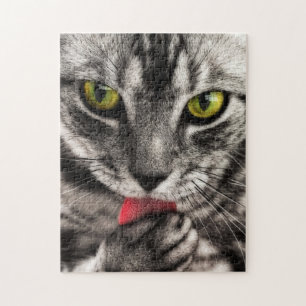 Cat Lick Jigsaw Puzzle
