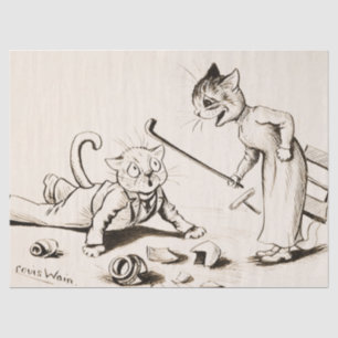 Cat Life by Louis Wain Tissue Paper