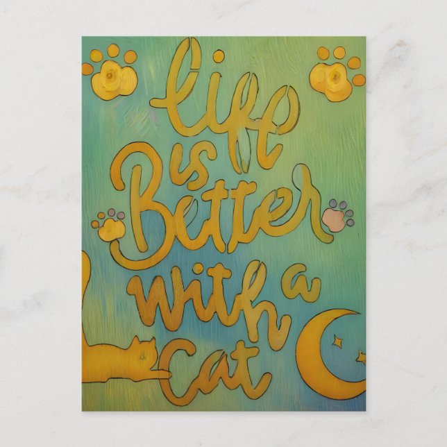 Cat Life  Postcard (Front)