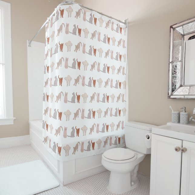 Cat life shower curtain (In Situ)