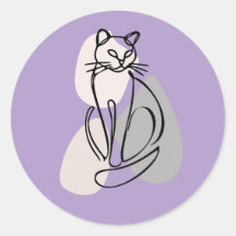 Cat Line Art Minimalist 