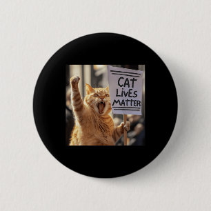 Cat Lives 6 Cm Round Badge
