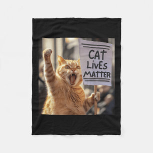 Cat Lives  Fleece Blanket