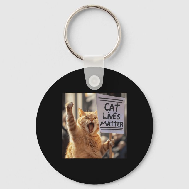 Cat Lives  Key Ring (Front)