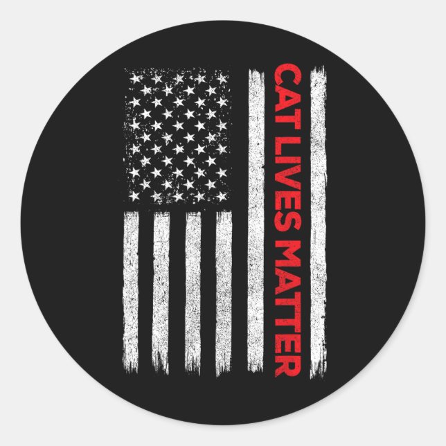 Cat Lives Problem Trump 2024  Classic Round Sticker (Front)
