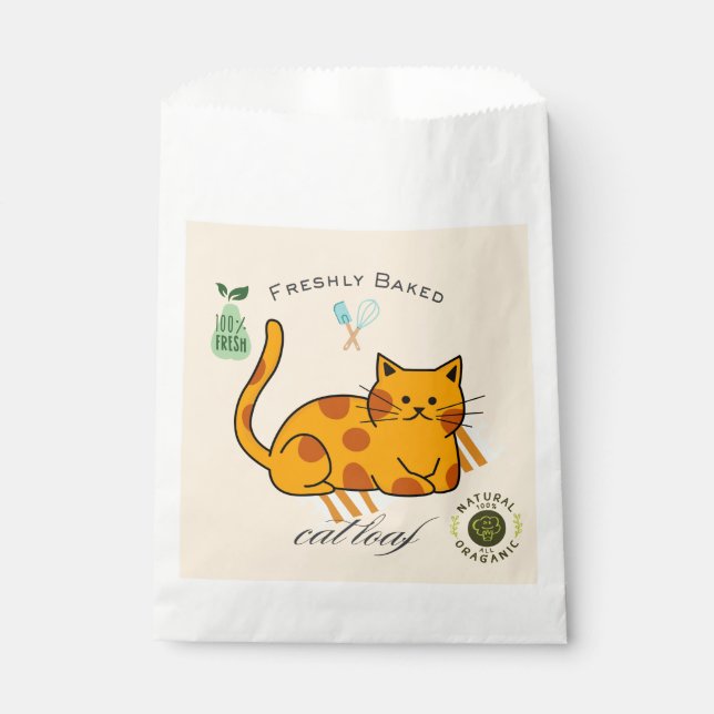 Cat Loaf Funny Favour Bag (Front)