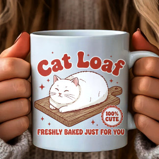 Cat Loaf Mug, Funny Cat Meme Coffee Mug