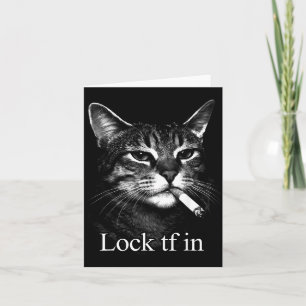 Cat Lock Tf in Funny Card