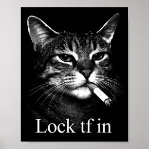 Cat Lock Tf in Funny Poster