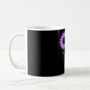 Cat Look Purple Sunflower Butterfly Overdose Aware Coffee Mug