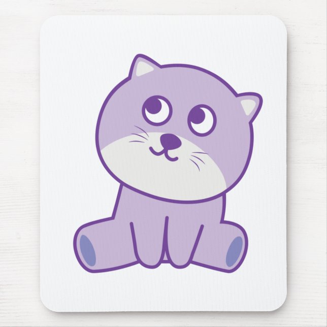 cat  looking to the sky mouse pad (Front)