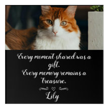 Cat Loss Memorial Personalized Photo Pet Name